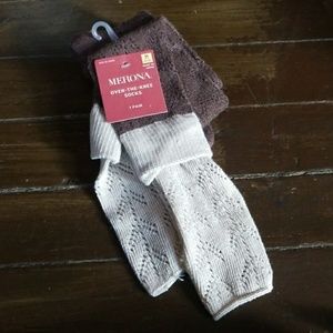 LC - NWT Merona Over the Knee Lace Knit Socks